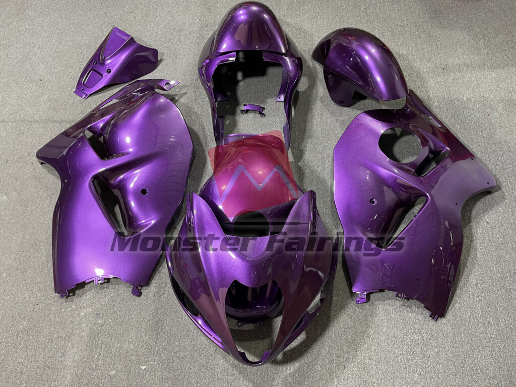 Suzuki GSXR 1300 1997 - 2007 Gloss Purple ABS fairings - custom motorcycle bodywork kit by Monster Fairings