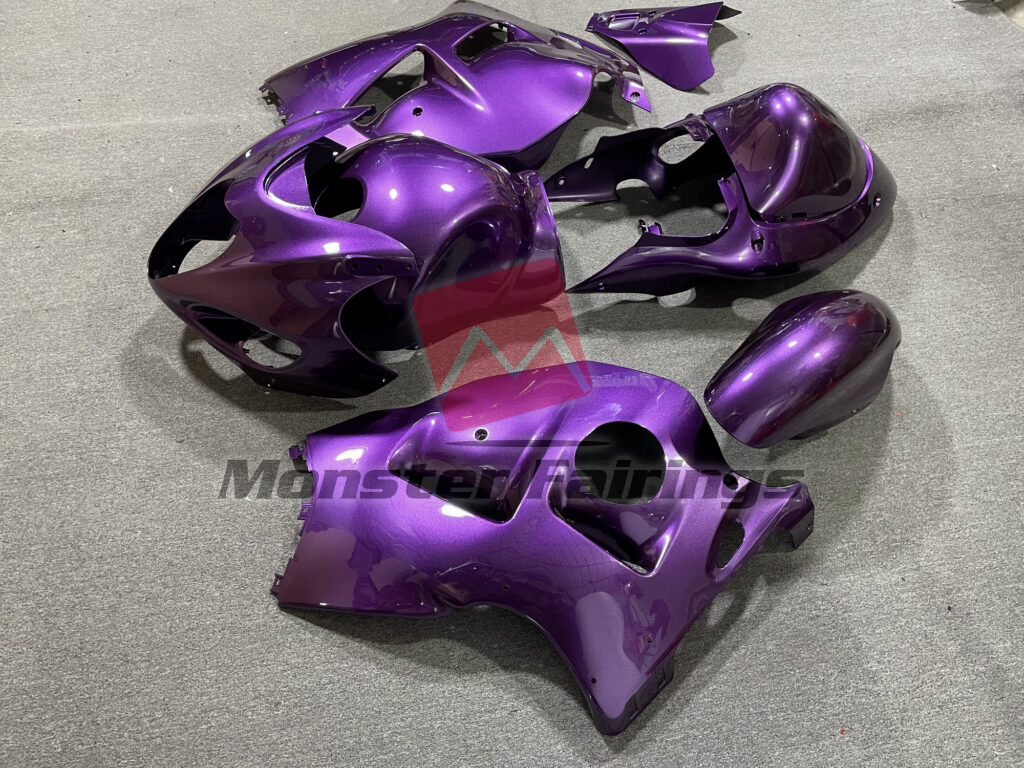 Suzuki GSXR 1300 custom ABS fairings 1997 - 2007 in Gloss Purple - durable replacement kit, Monster Fairings