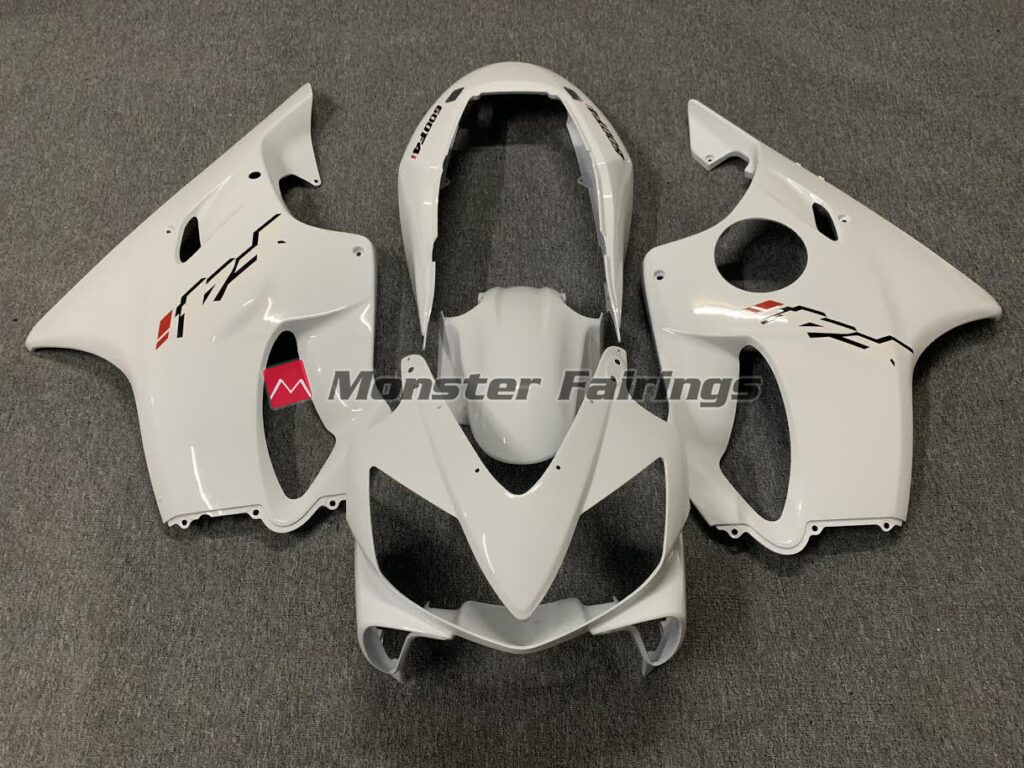 Honda CBR600 F4i 2004 - 2007 Gloss White ABS fairings - custom motorcycle bodywork kit by Monster Fairings