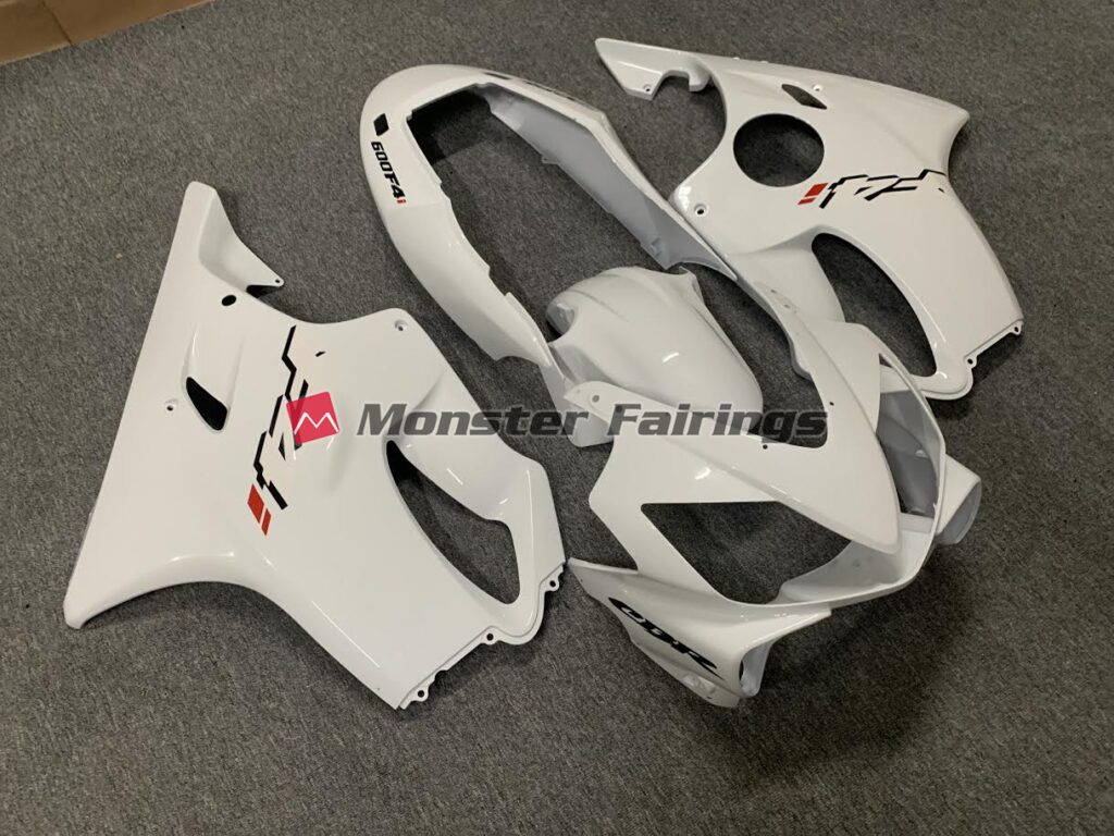 Honda CBR600 F4i custom ABS fairings 2004 - 2007 in Gloss White - durable replacement kit, Monster Fairings