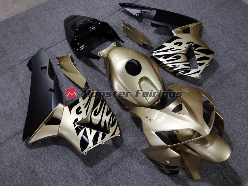 Golden Black ABS fairings for Honda CBR600RR 2005 - 2006 - premium OEM fit kit by Monster Fairings