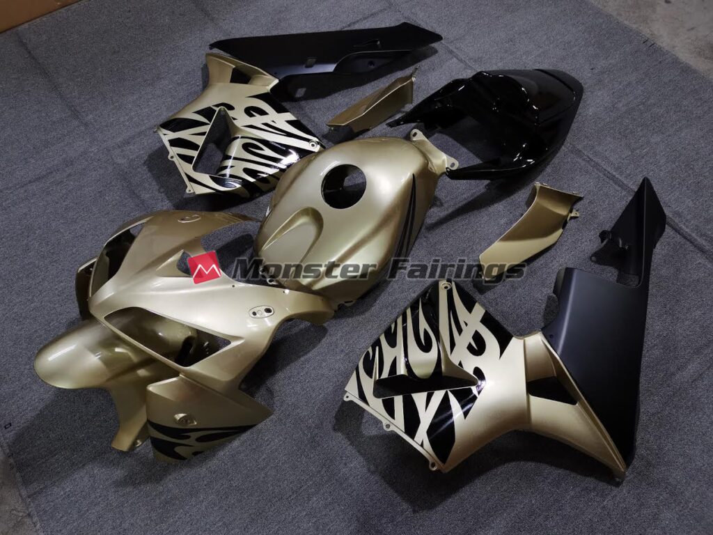 Honda CBR600RR custom ABS fairings 2005 - 2006 in Golden Black - durable replacement kit, Monster Fairings