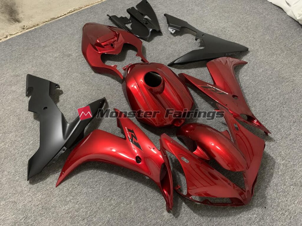 Yamaha R1 custom ABS fairings 2004 - 2006 in Candy Red - durable replacement kit, Monster Fairings