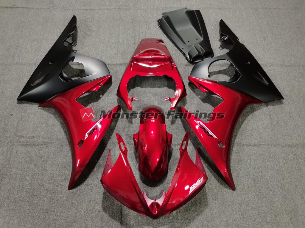 Yamaha R6 2003 - 2004 Maroon Red ABS fairings - custom motorcycle bodywork kit by Monster Fairings
