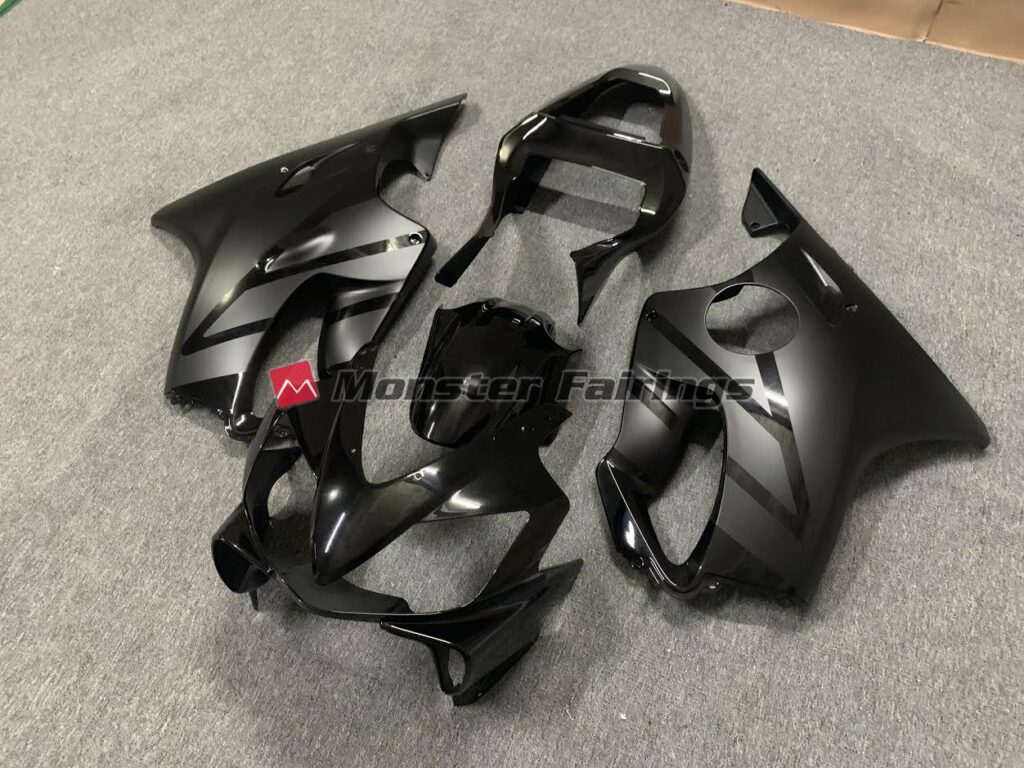 Matte & Gloss Black ABS fairings for Honda CBR600 F4i 2001 - 2003 - premium OEM fit kit by Monster Fairings