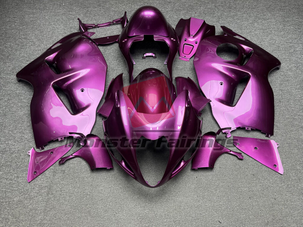 Suzuki GSXR 1300 1997 - 2007 Gloss Magenta ABS fairings - custom motorcycle bodywork kit by Monster Fairings