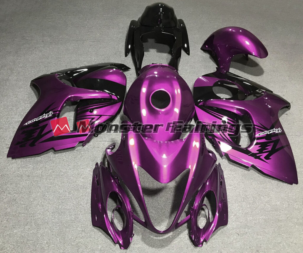 Suzuki GSXR 1300 2008 - 2020 Gloss Pink ABS fairings - custom motorcycle bodywork kit by Monster Fairings