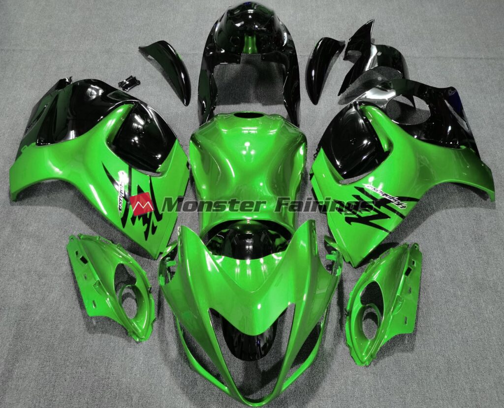 Gloss Green and Black GSXR 1300 0820 Monster Fairings
