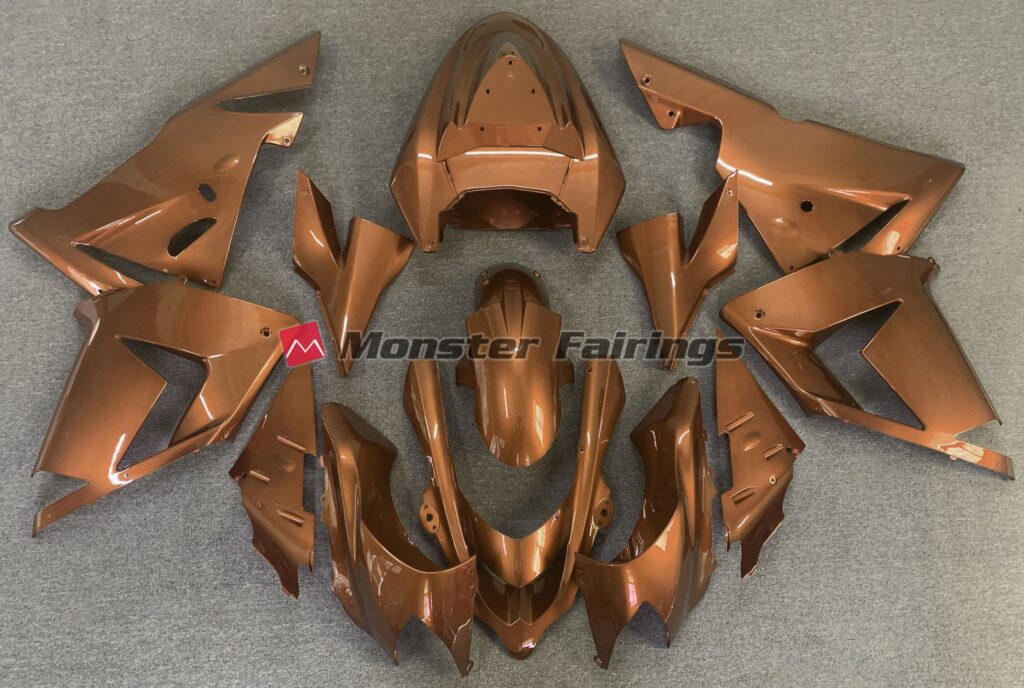 Kawasaki ZX10R 2004 - 2005 Gloss Orange ABS fairings - custom motorcycle bodywork kit by Monster Fairings