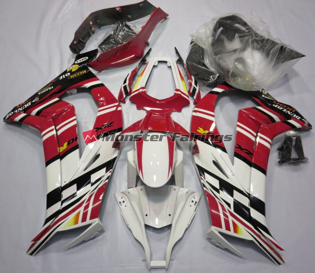 Kawasaki ZX10R 2011 - 2015 Red Black White ABS fairings - custom motorcycle bodywork kit by Monster Fairings