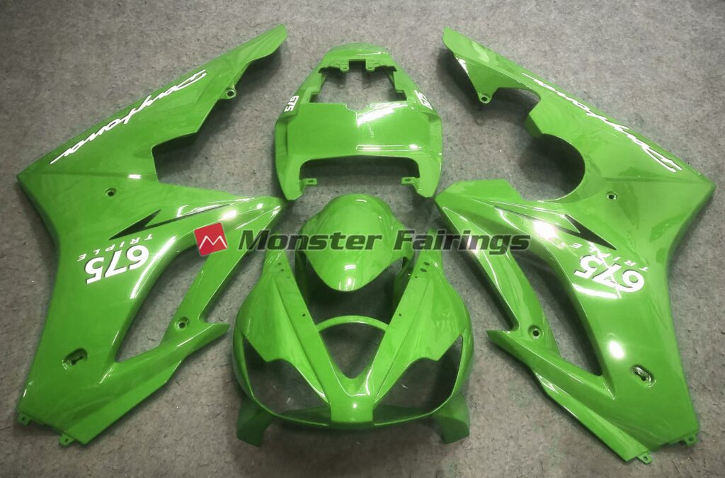 Triumph Daytona 675 2006 - 2008 Vibrant Green ABS fairings - custom motorcycle bodywork kit by Monster Fairings