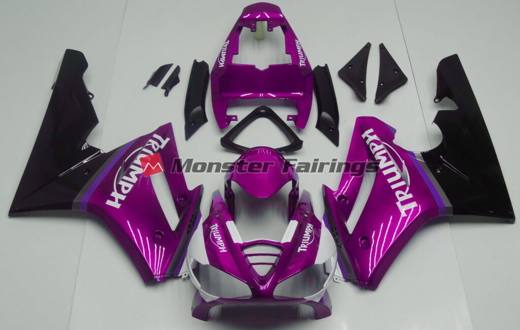 Triumph Daytona 675 2009 - 2012 Gloss Hot Pink ABS fairings - custom motorcycle bodywork kit by Monster Fairings