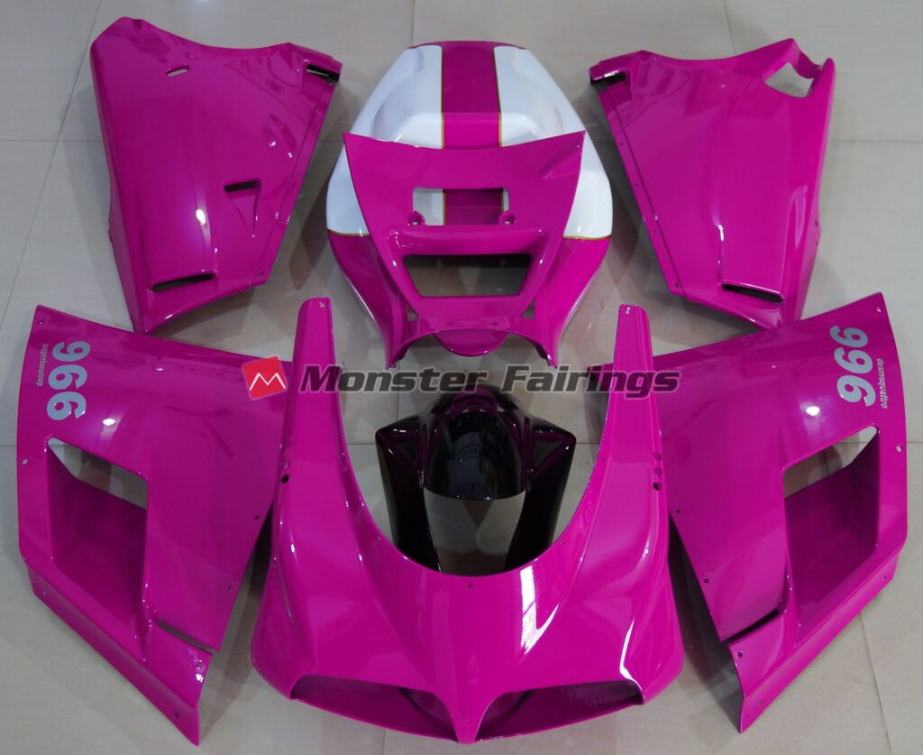 Ducati 996 748 916 998 Gloss Pink ABS fairings - custom motorcycle bodywork kit by Monster Fairings