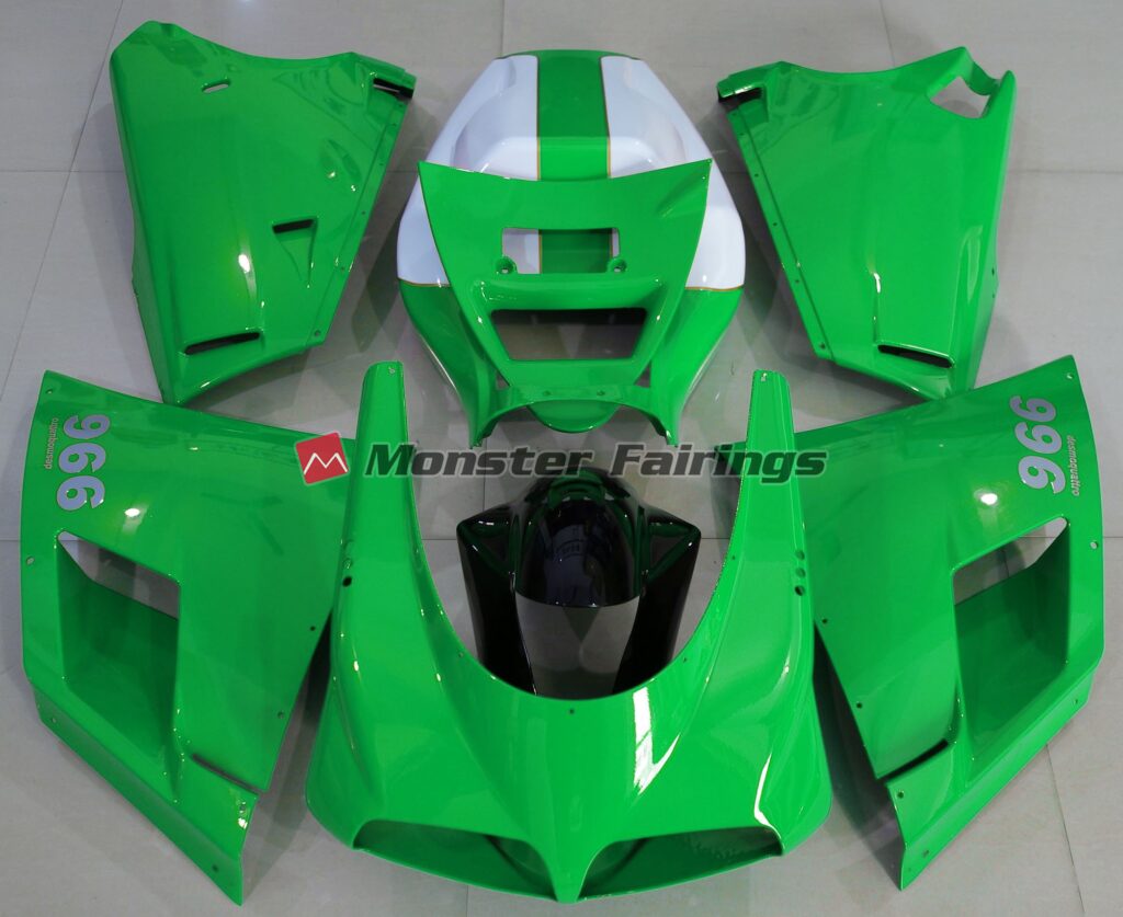Ducati 996 748 916 998 Gloss Green ABS fairings - custom motorcycle bodywork kit by Monster Fairings