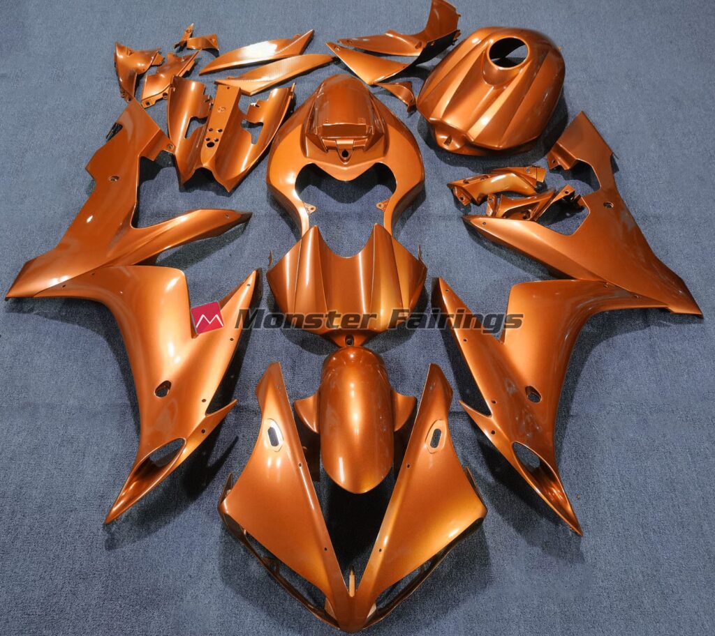 Yamaha R1 2004 - 2006 Solid Orange ABS fairings - custom motorcycle bodywork kit by Monster Fairings