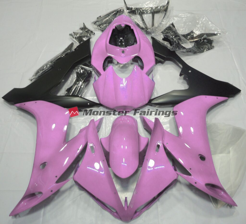 Yamaha R1 2004 - 2006 Baby Pink ABS fairings - custom motorcycle bodywork kit by Monster Fairings