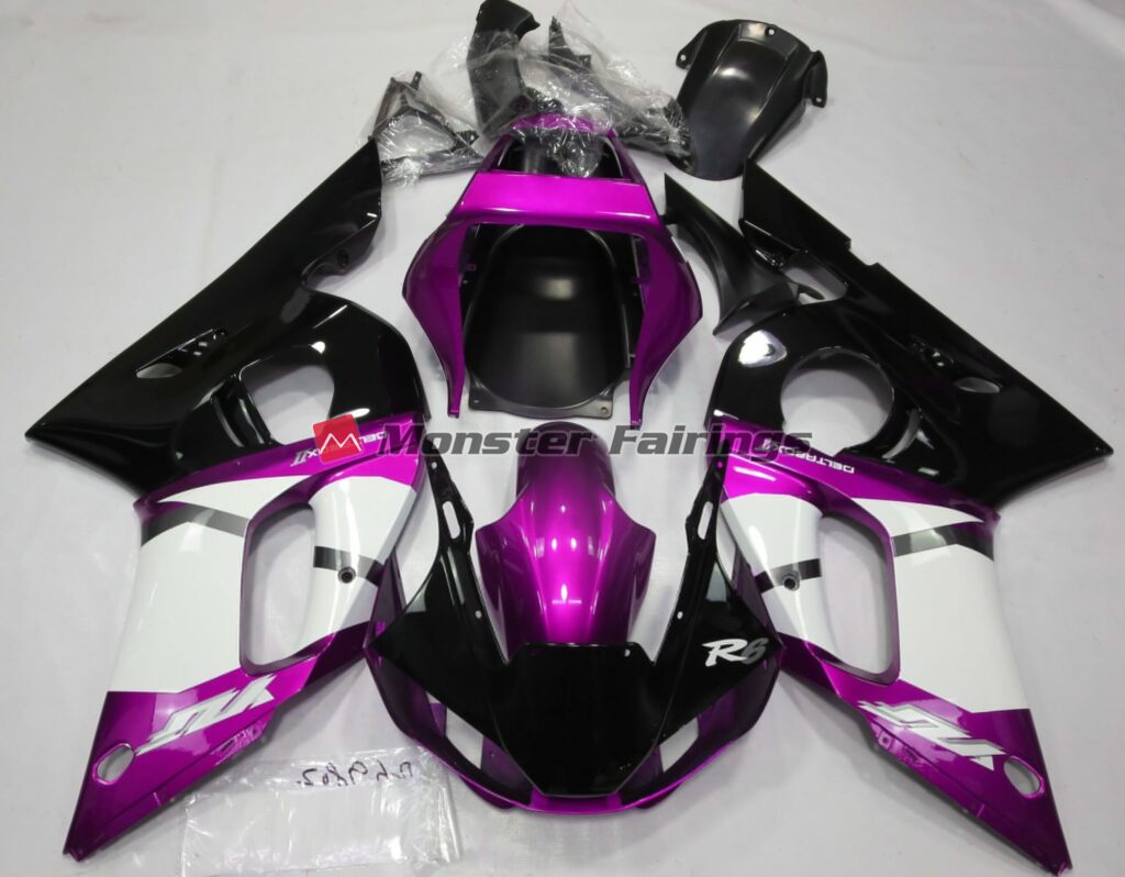 Yamaha R6 1998 - 2002 Metallic Pink ABS fairings - custom motorcycle bodywork kit by Monster Fairings