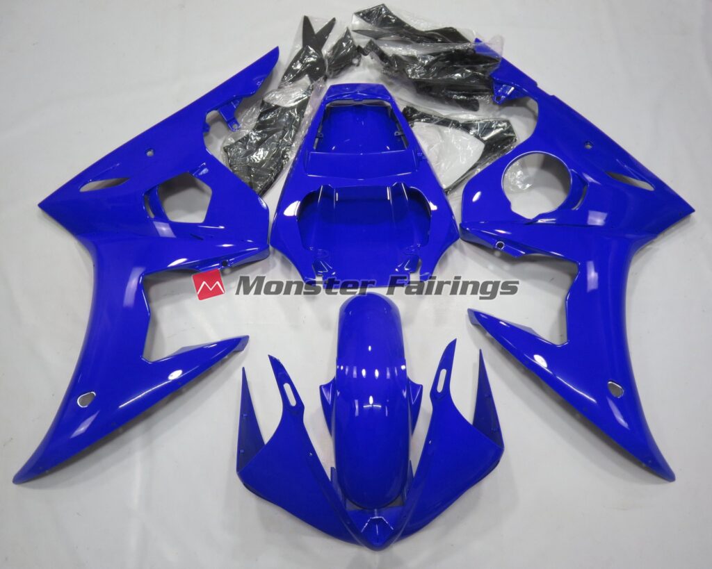 Yamaha R6 2003 - 2004 Gloss Blue ABS fairings - custom motorcycle bodywork kit by Monster Fairings