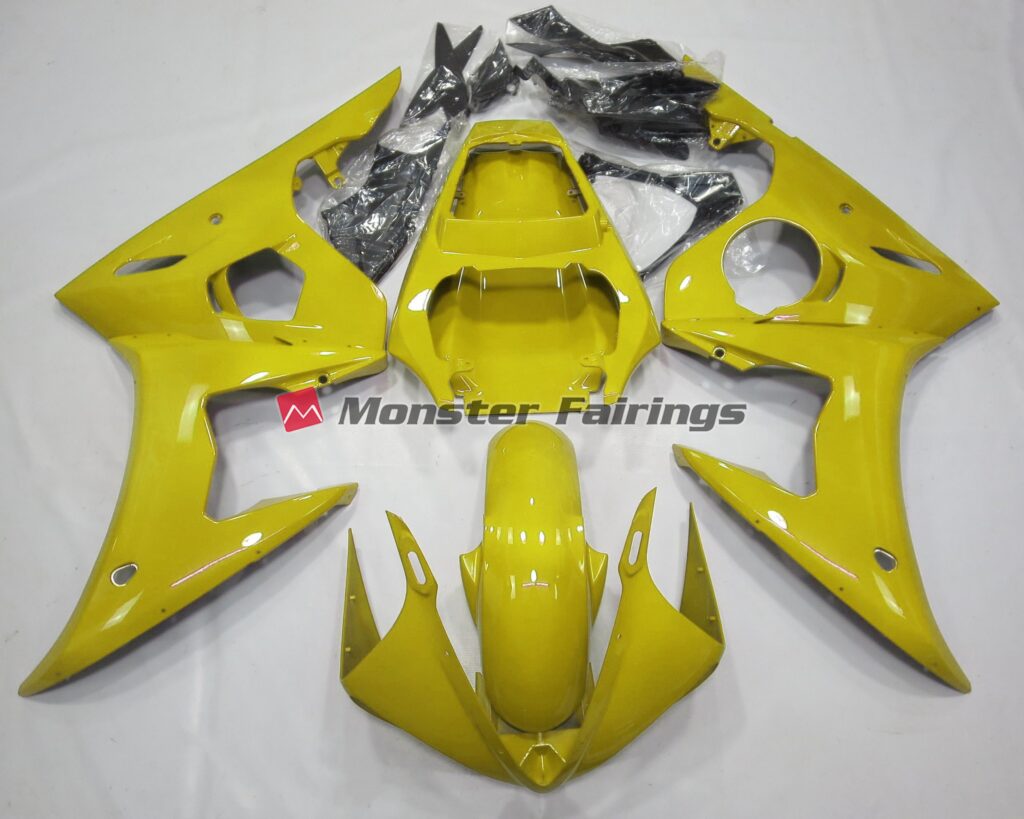 Yamaha R6 2003 - 2004 Gloss Yellow ABS fairings - custom motorcycle bodywork kit by Monster Fairings