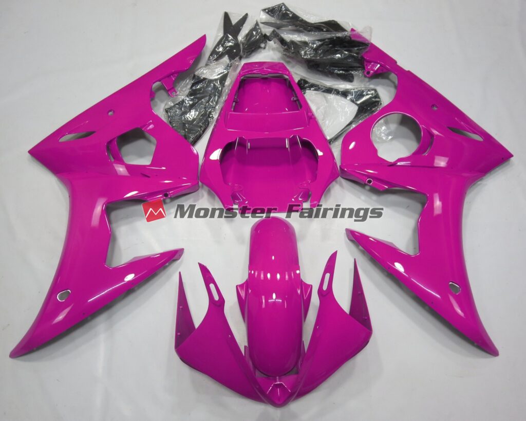 Yamaha R6 2003 - 2004 Gloss Pink ABS fairings - custom motorcycle bodywork kit by Monster Fairings
