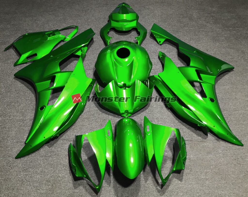 Yamaha R6 2006 - 2007 Gloss Green ABS fairings - custom motorcycle bodywork kit by Monster Fairings