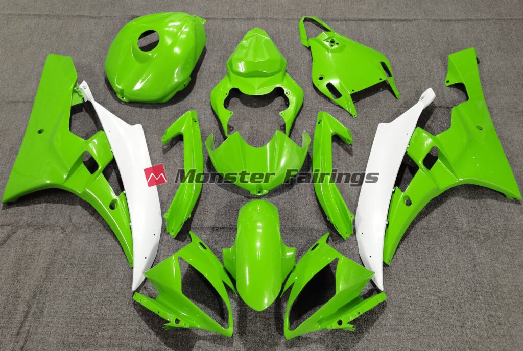 Yamaha R6 2006 - 2007 Pearl Green ABS fairings - custom motorcycle bodywork kit by Monster Fairings