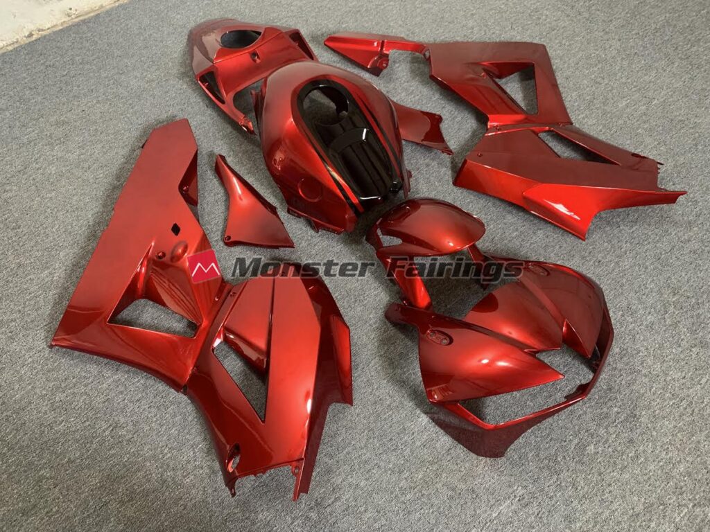 Honda CBR600RR custom ABS fairings 2013 - 2025 in Candy Red Black - durable replacement kit, Monster Fairings