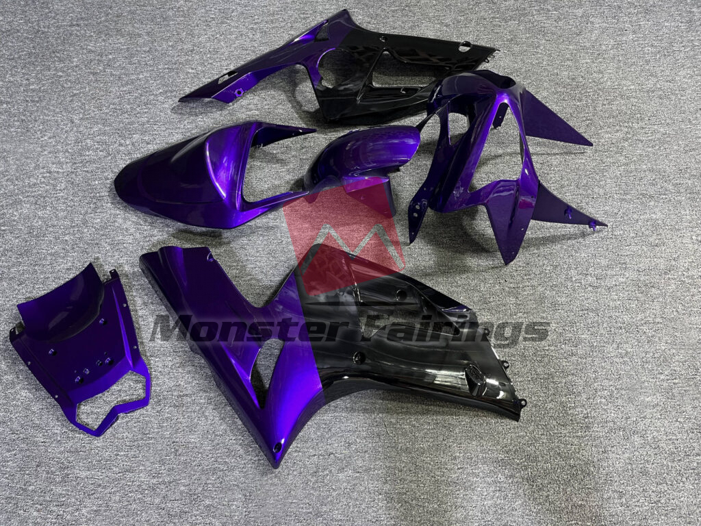 Gloss Purple & Black ABS fairings for Kawasaki ZX6R 2003 - 2004 - premium OEM fit kit by Monster Fairings