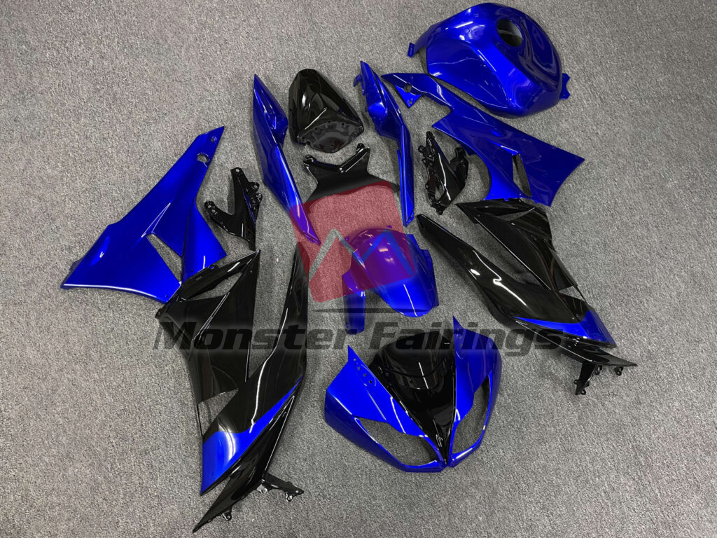 Gloss Blue & Black ABS fairings for Kawasaki ZX6R 2009 - 2012 - premium OEM fit kit by Monster Fairings