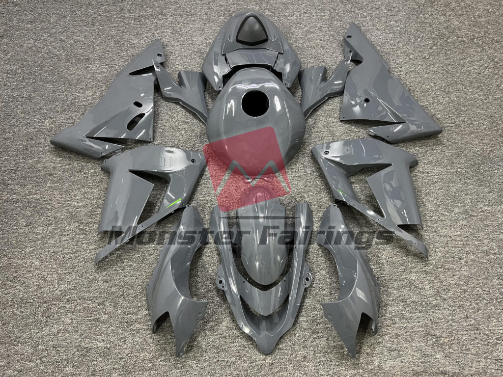 Kawasaki ZX10R 2004 - 2005 Gloss Nardo Gray Green ABS fairings - custom motorcycle bodywork kit by Monster Fairings