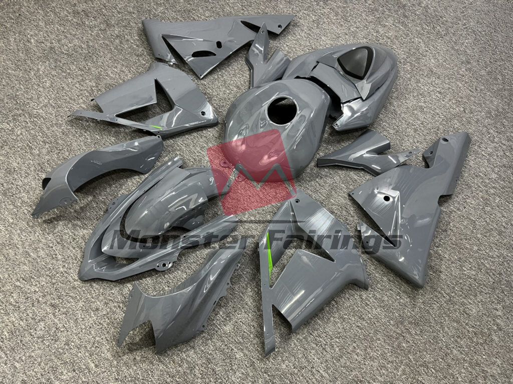 Gloss Nardo Gray Green ABS fairings for Kawasaki ZX10R 2004 - 2005 - premium OEM fit kit by Monster Fairings