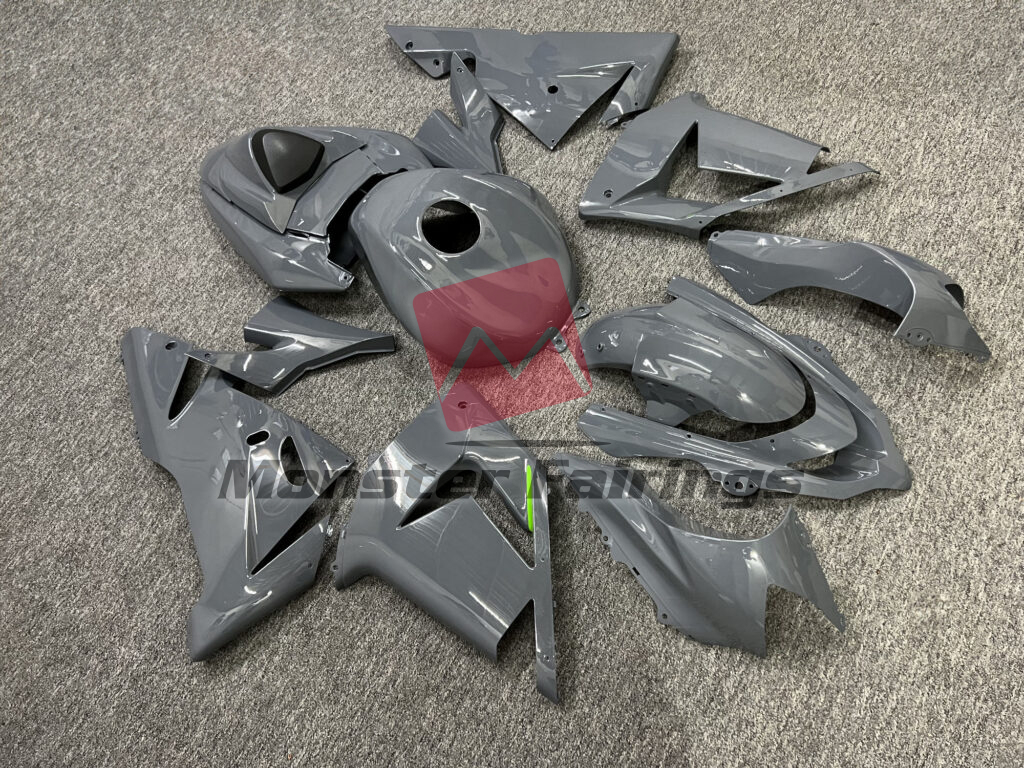 2004 - 2005 Kawasaki ZX10R Gloss Nardo Gray Green fairing set - ABS injection, custom painted by Monster Fairings
