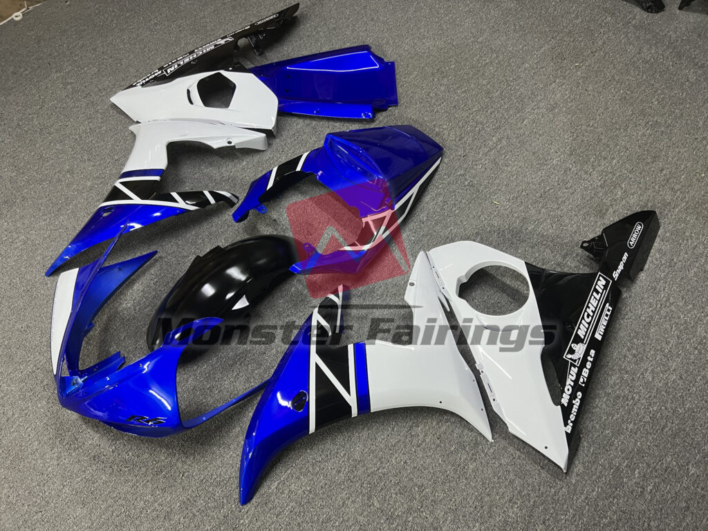 Blue OEM Style ABS fairings for Yamaha R6 2003 - 2004 - premium OEM fit kit by Monster Fairings