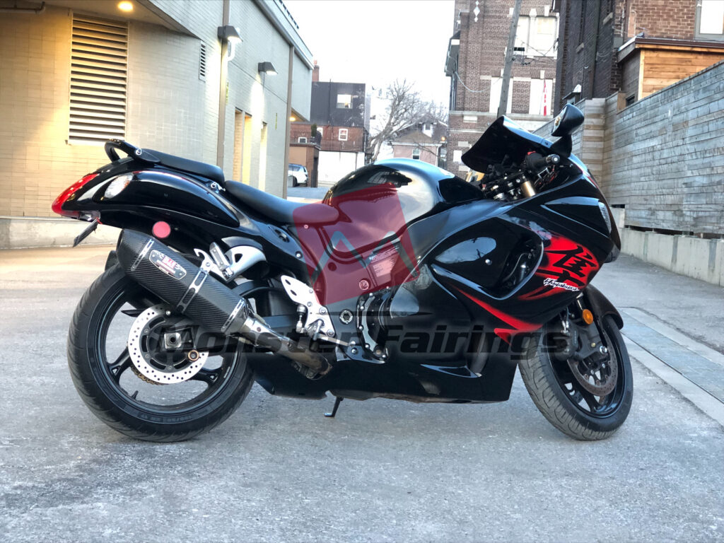 Gloss Black Red ABS fairings for Suzuki GSXR 1300 2008 - 2020 - premium OEM fit kit by Monster Fairings