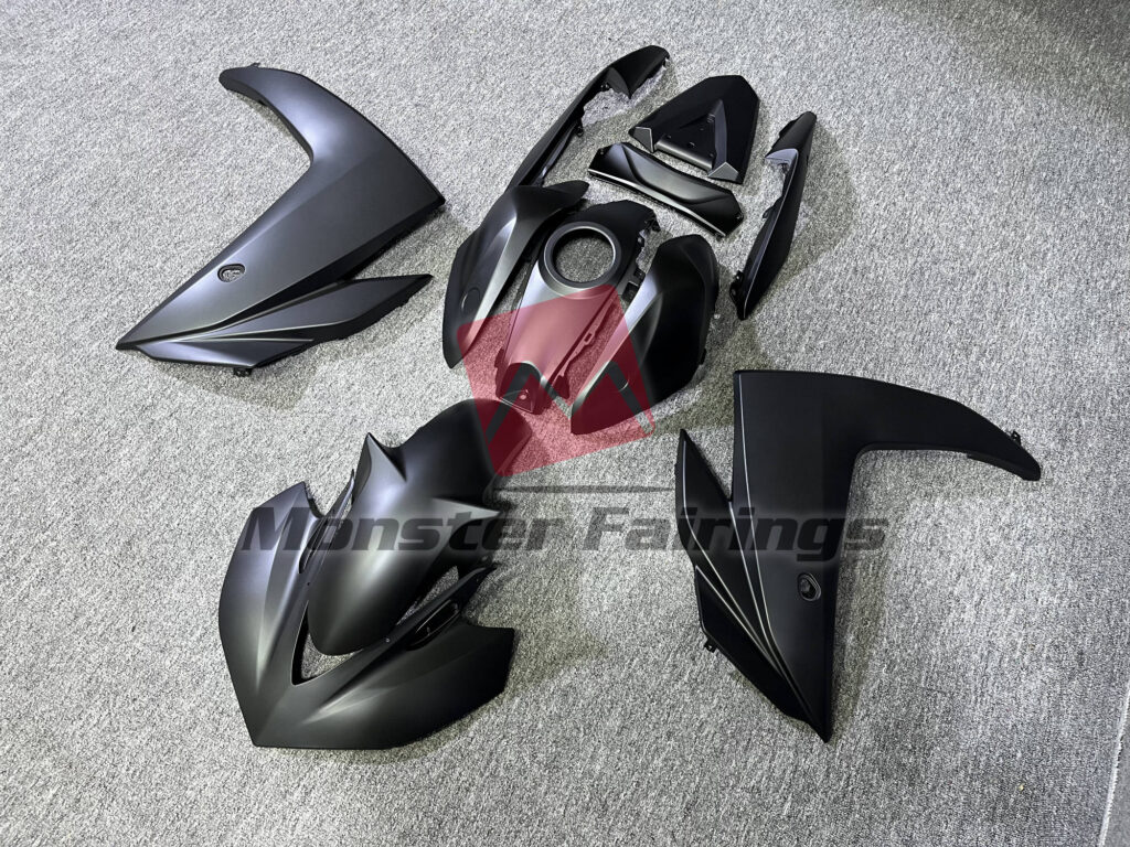 Yamaha R3 custom ABS fairings 2014 - 2018 in Matte Black - durable replacement kit, Monster Fairings