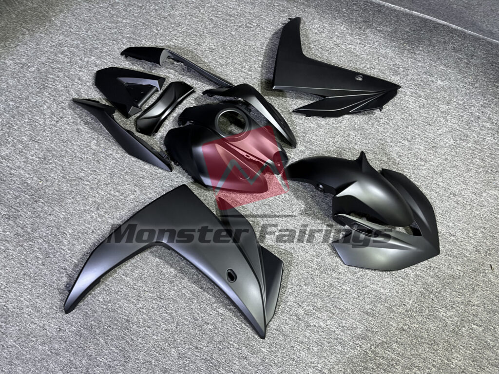 Matte Black ABS fairings for Yamaha R3 2014 - 2018 - premium OEM fit kit by Monster Fairings