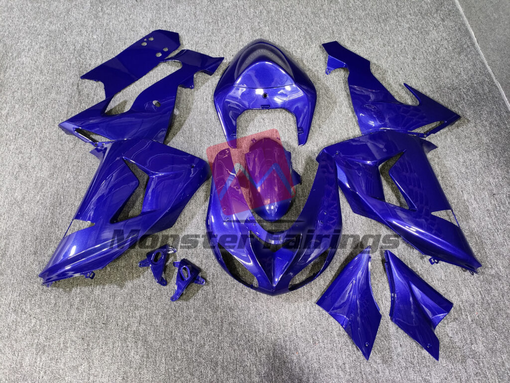 Kawasaki ZX10R 2006 - 2007 Deep Blue Plain ABS fairings - custom motorcycle bodywork kit by Monster Fairings