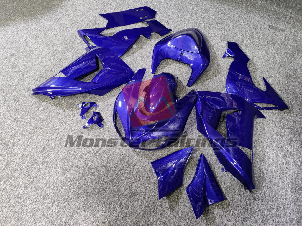 2006 - 2007 Kawasaki ZX10R Deep Blue Plain fairing set - ABS injection, custom painted by Monster Fairings