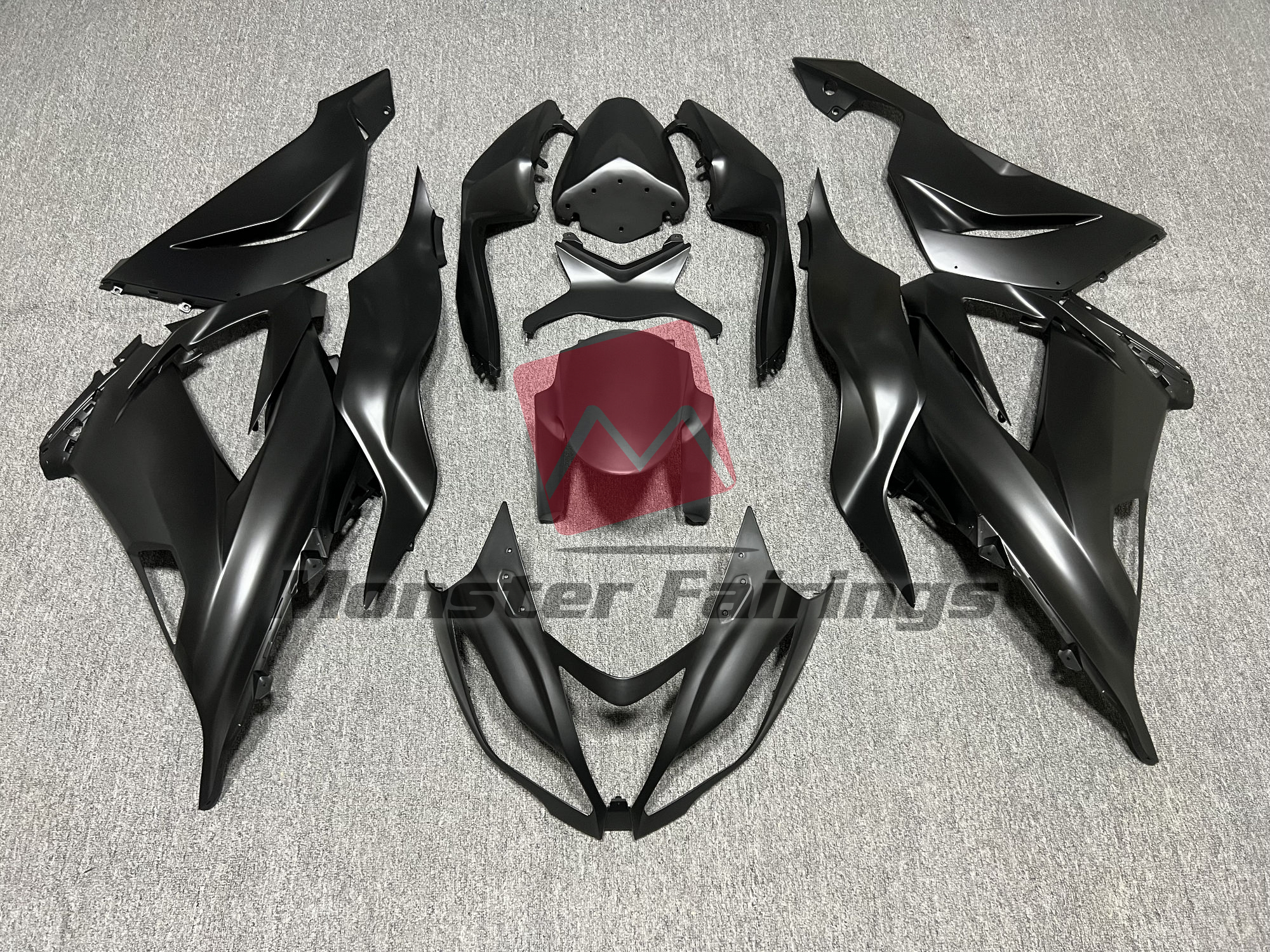 Kawasaki Ninja ZX6R 2013-2018 ZX636 グロスブラックフェアリング