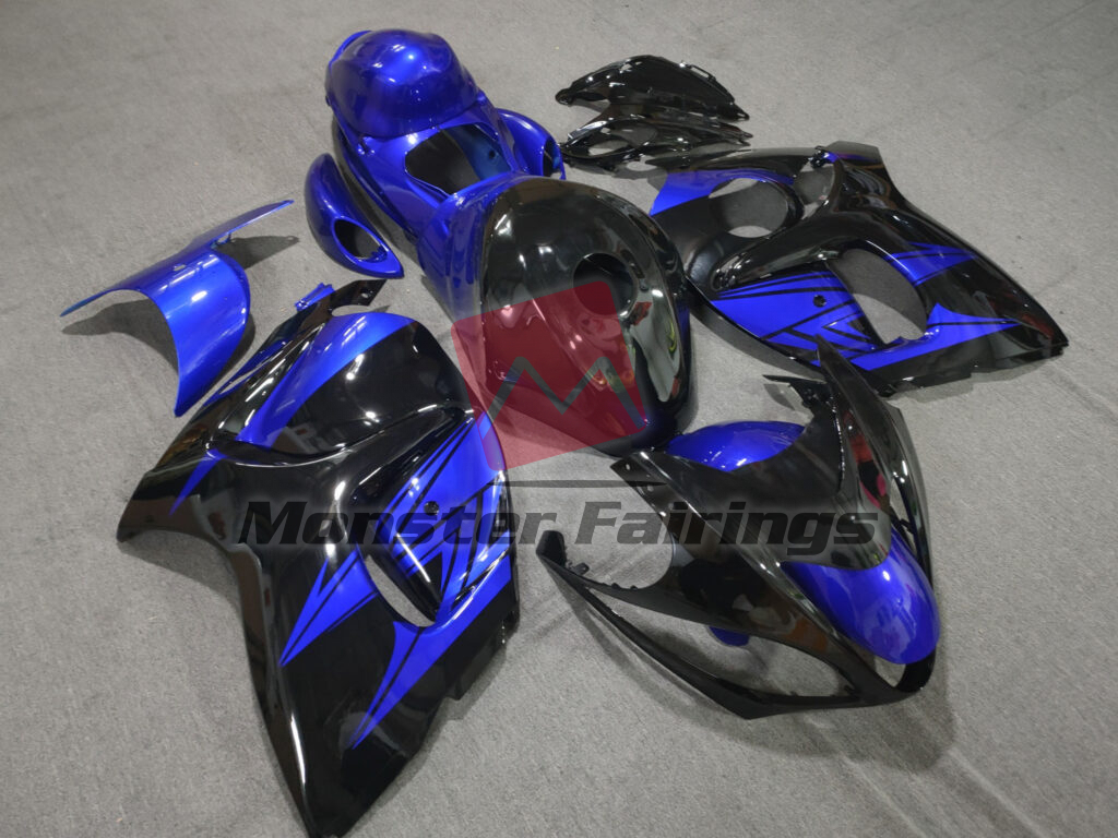 Gloss Black & Blue ABS fairings for Suzuki GSXR 1300 2008 - 2020 - premium OEM fit kit by Monster Fairings