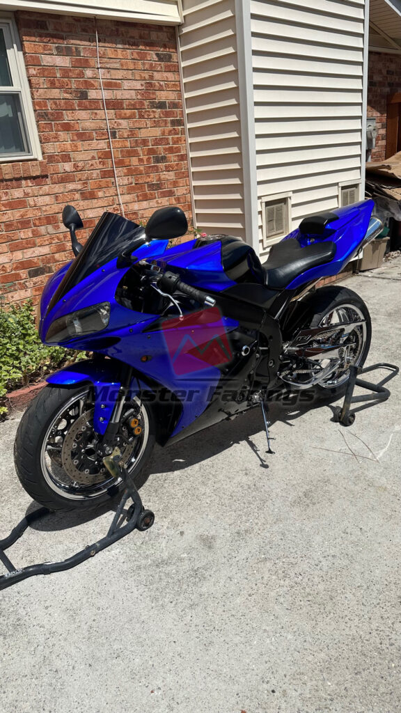Monster Fairings ABS fairing kit for Yamaha R1 2004 - 2006 - Gloss Blue Black, precise OEM fit