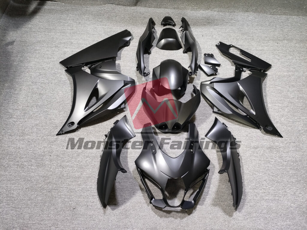 Suzuki GSXR 1000 2017 - 2025 Gloss Gray ABS fairings - custom motorcycle bodywork kit by Monster Fairings