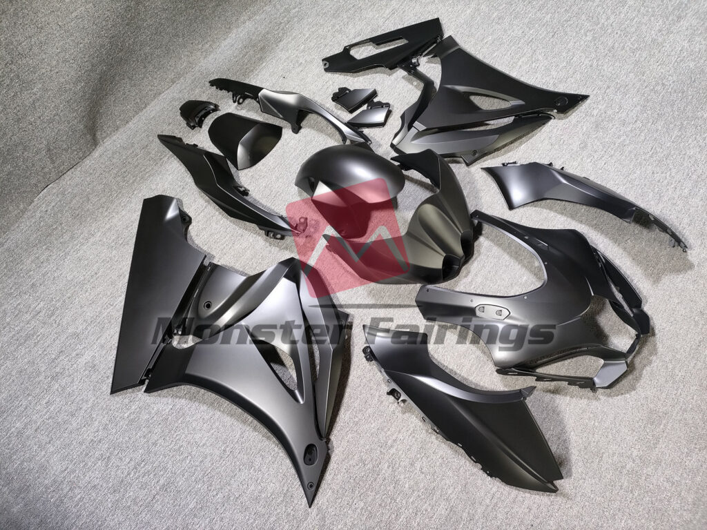 Suzuki GSXR 1000 custom ABS fairings 2017 - 2025 in Gloss Gray - durable replacement kit, Monster Fairings