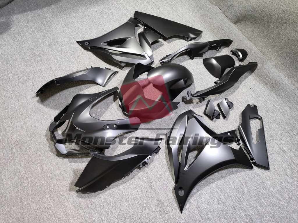Gloss Gray ABS fairings for Suzuki GSXR 1000 2017 - 2025 - premium OEM fit kit by Monster Fairings
