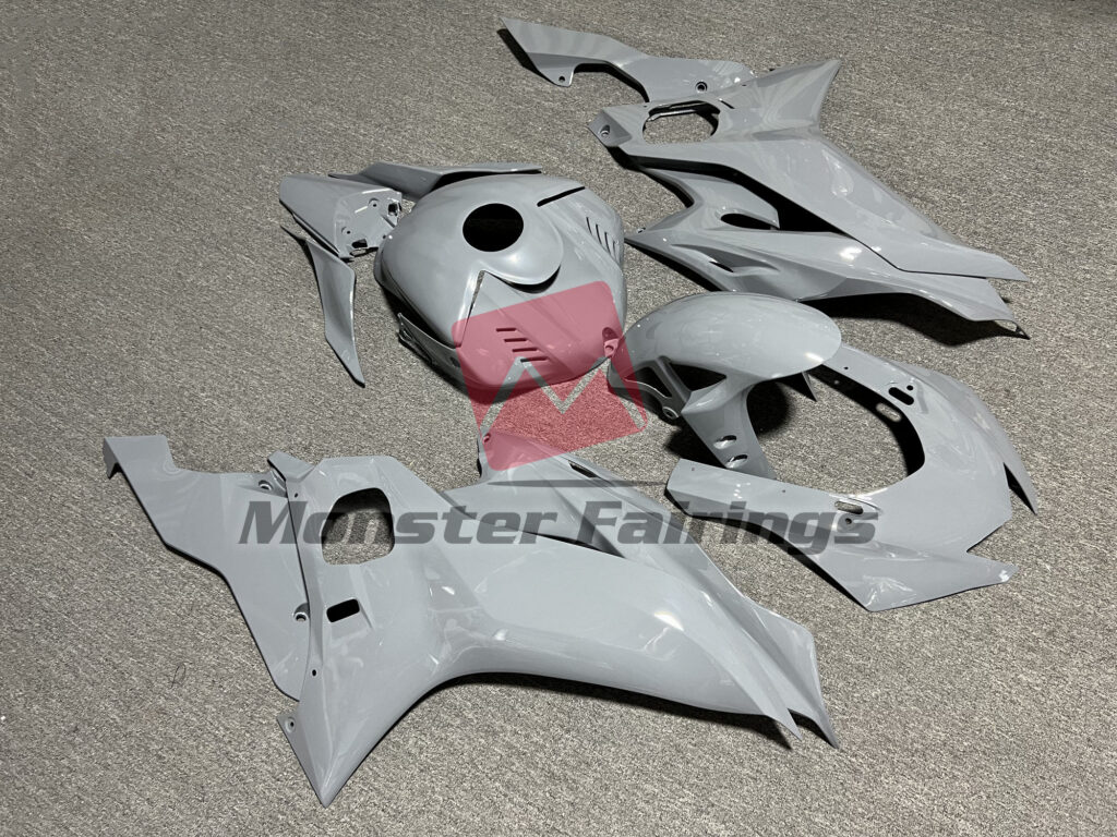 Gloss Nardo Gray ABS fairings for Yamaha R6 2017 - 2022 - premium OEM fit kit by Monster Fairings