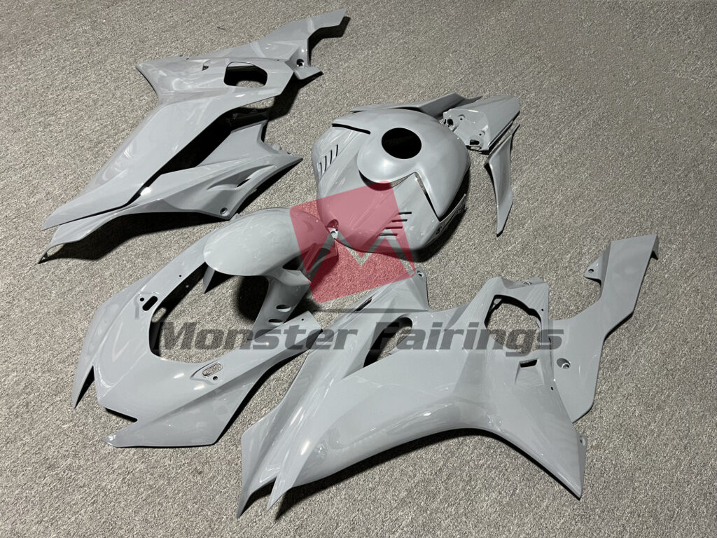 Yamaha R6 custom ABS fairings 2017 - 2022 in Gloss Nardo Gray - durable replacement kit, Monster Fairings