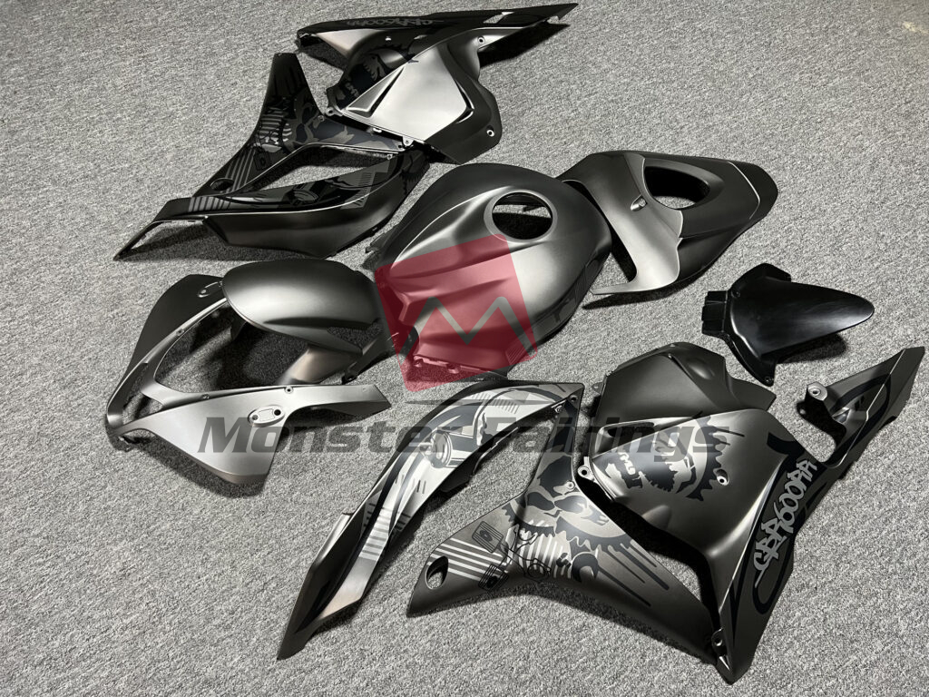 Matte Gray Custom ABS fairings for Honda CBR600RR 2009 - 2012 - premium OEM fit kit by Monster Fairings