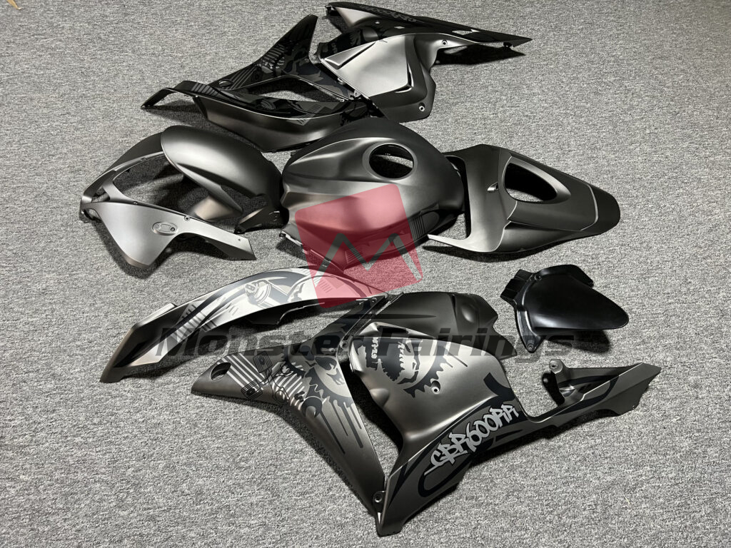 Honda CBR600RR custom ABS fairings 2009 - 2012 in Matte Gray Custom - durable replacement kit, Monster Fairings