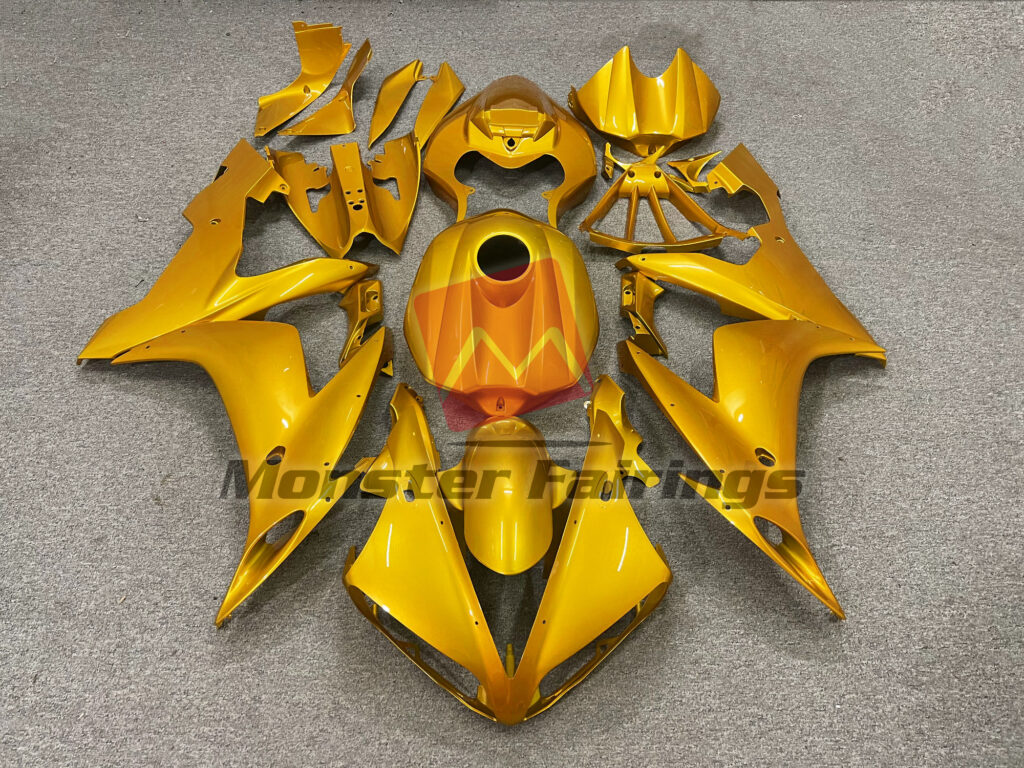 Yamaha R1 2004 - 2006 Gold ABS fairings - custom motorcycle bodywork kit by Monster Fairings