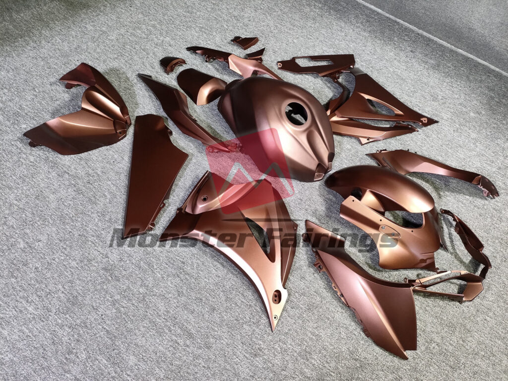 Suzuki GSXR 1000 custom ABS fairings 2017 - 2025 in Matte Bronze - durable replacement kit, Monster Fairings